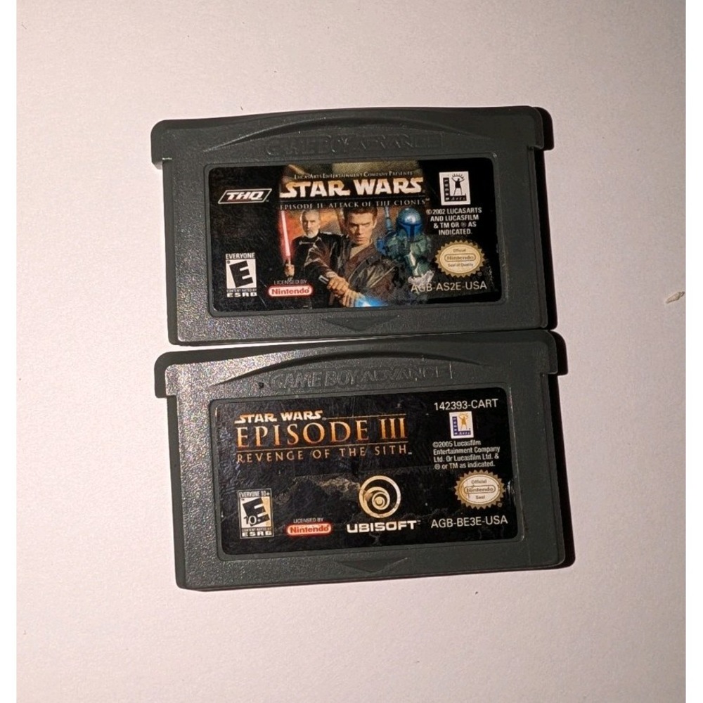 Star Wars Episodes II & III Gameboy Advance (GBA) Tested (TWO GAMES)